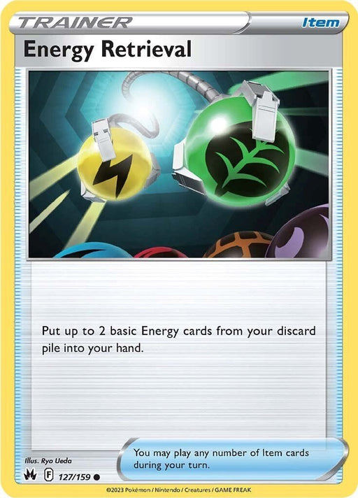 Pokemon Energy Retrieval 127/159 SWSH: Crown Zenith Reverse Holo - EternaCards