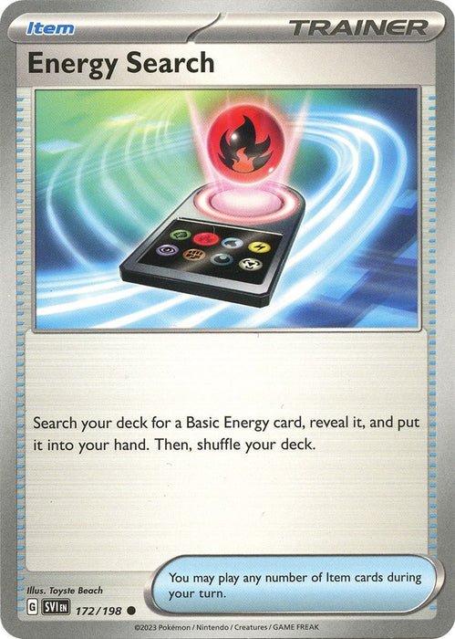 Pokemon Energy Search 172/198 SV01: Scarlet & Violet Base Set Reverse Holo - EternaCards
