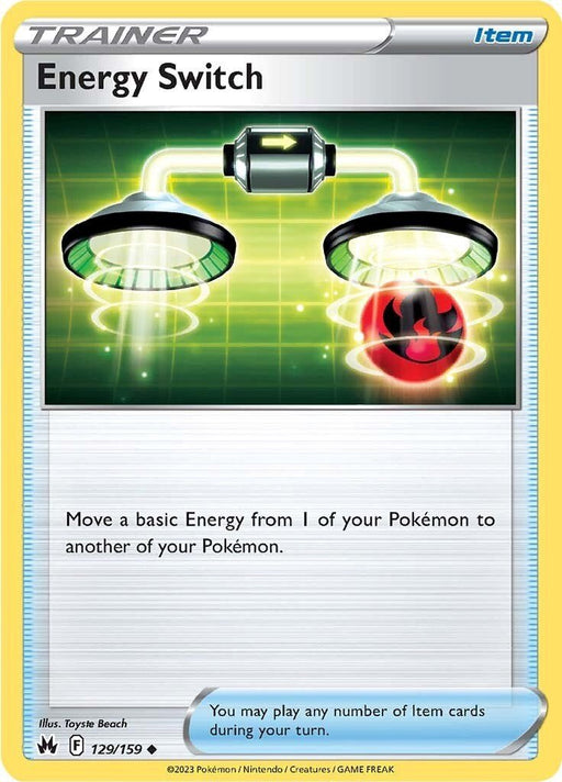 Pokemon Energy Switch 129/159 SWSH: Crown Zenith Reverse Holo - EternaCards