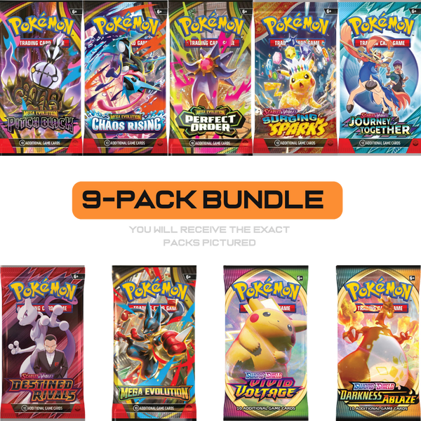 Pokemon English Booster Pack Bundle (9 Packs) - Eterna Cards