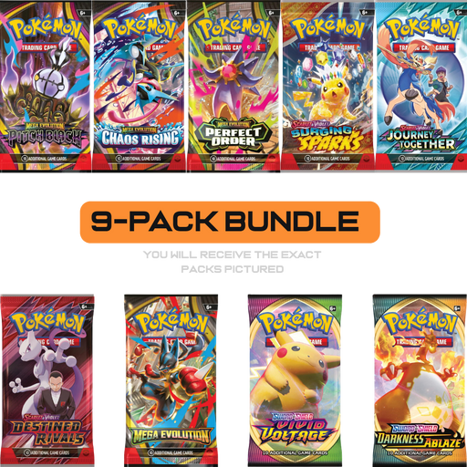 Pokemon English Booster Pack Bundle (9 Packs) - Eterna Cards