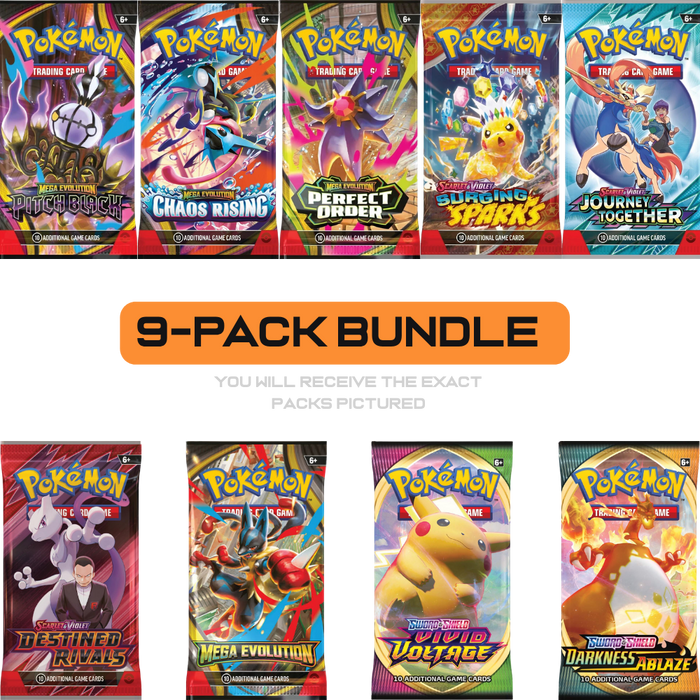 Pokemon English Booster Pack Bundle (9 Packs) - Eterna Cards