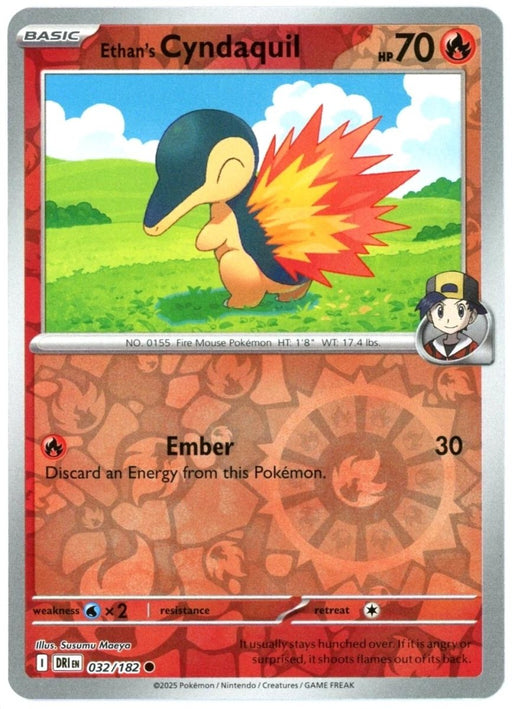 Pokemon Ethan's Cyndaquil 032/182 SV10: Destined Rivals Normal - Eterna Cards
