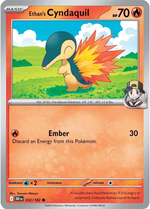 Pokemon Ethan's Cyndaquil 032/182 SV10: Destined Rivals Reverse Holo - EternaCards