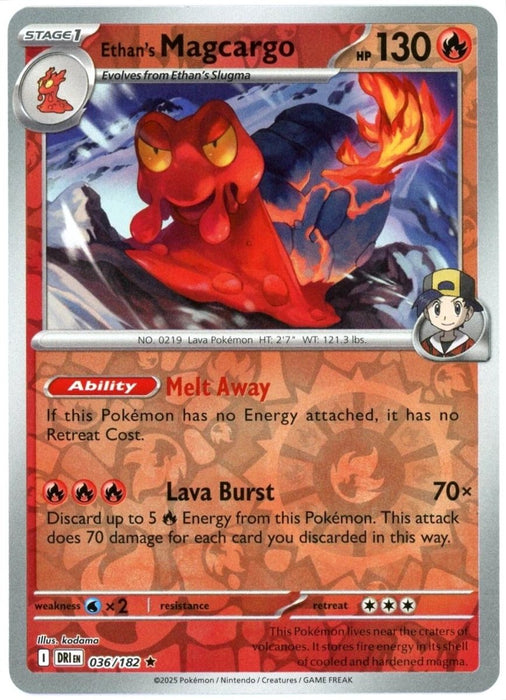 Pokemon Ethan's Magcargo 036/182 SV10: Destined Rivals Holo - Eterna Cards