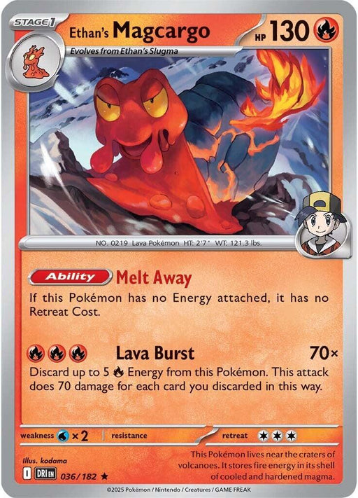 Pokemon Ethan's Magcargo 036/182 SV10: Destined Rivals Holo - EternaCards
