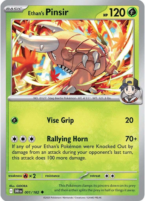 Pokemon Ethan's Pinsir 001/182 SV10: Destined Rivals Normal - EternaCards