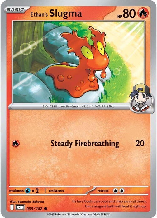 Pokemon Ethan's Slugma 035/182 SV10: Destined Rivals Normal - EternaCards