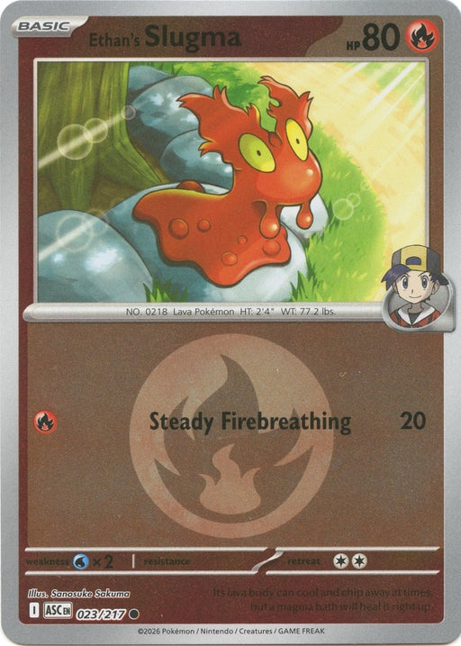 Pokemon Ethan's Slugma (Energy Symbol Pattern) 023/217 ME: Ascended Heroes Reverse Holo - Eterna Cards