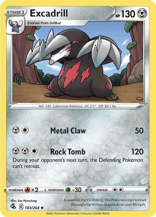 Pokemon Excadrill 183/264 SWSH08: Fusion Strike Normal - Eterna Cards