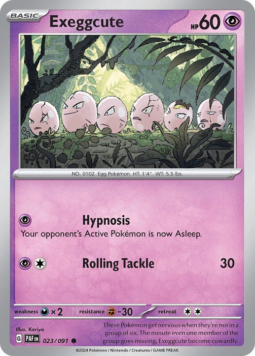 Pokemon Exeggcute 023/091 SV: Paldean Fates Reverse Holo - EternaCards