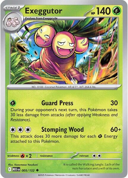 Pokemon Exeggutor - 005/132 005/132 ME01: Mega Evolution Reverse Holo - EternaCards