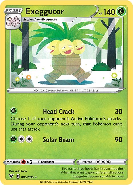 Pokemon Exeggutor 005/185 SWSH04: Vivid Voltage Normal - Eterna Cards
