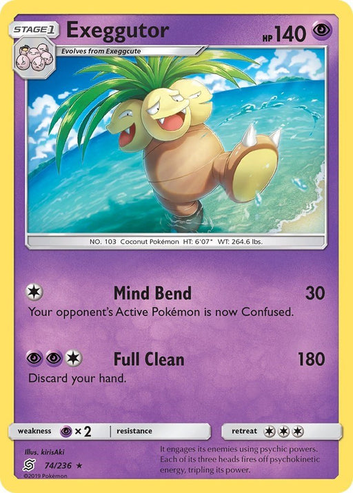 Pokemon Exeggutor 74/236 SM - Unified Minds Normal - Eterna Cards