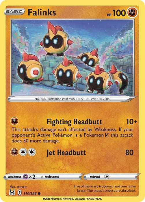 Pokemon Falinks 110/196 SWSH11: Lost Origin Reverse Holo - EternaCards