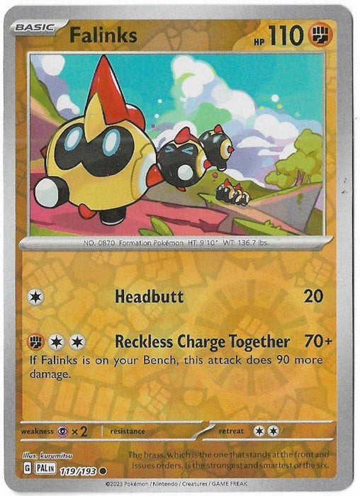 Pokemon Falinks 119/193 SV02: Paldea Evolved Normal - Eterna Cards