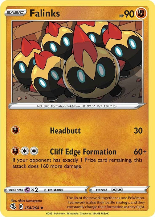 Pokemon Falinks (154) 154/264 SWSH08: Fusion Strike Reverse Holo - EternaCards