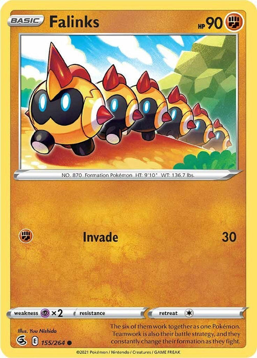 Pokemon Falinks (155) 155/264 SWSH08: Fusion Strike Normal - Eterna Cards