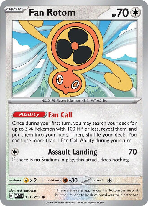 Pokemon Fan Rotom - 171/217 171/217 ME: Ascended Heroes Normal - EternaCards