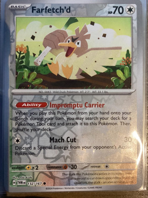 Pokemon Farfetch'd 132/167 SV06: Twilight Masquerade Normal - Eterna Cards