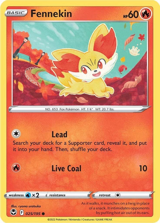 Pokemon Fennekin 025/195 SWSH12: Silver Tempest Normal - EternaCards