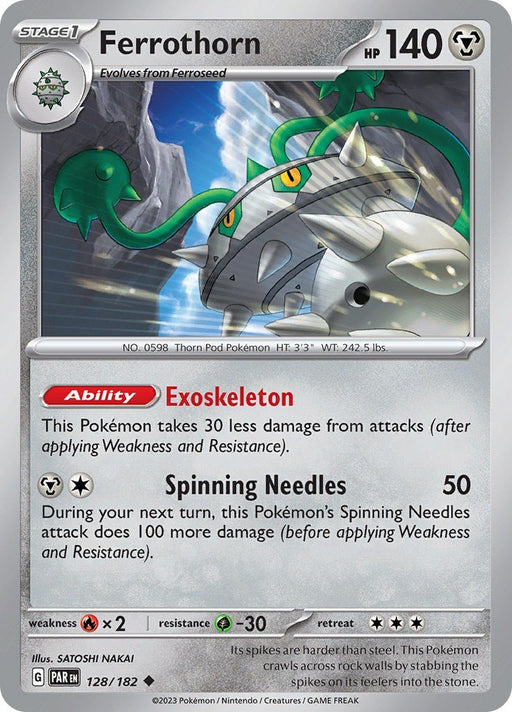 Pokemon Ferrothorn - 128/182 128/182 SV04: Paradox Rift Reverse Holo - EternaCards