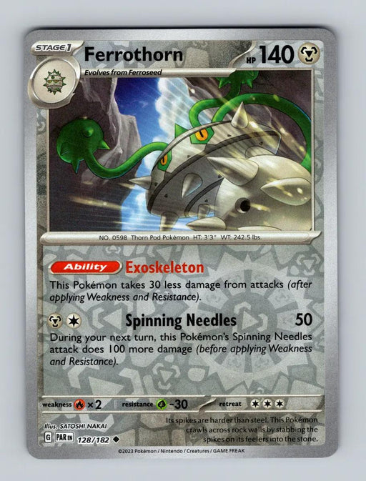 Pokemon Ferrothorn - 128/182 SV04: Paradox Rift Normal - Eterna Cards