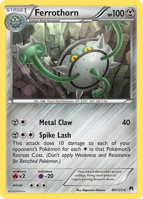 Pokemon Ferrothorn 80/122 XY - BREAKpoint Normal - EternaCards