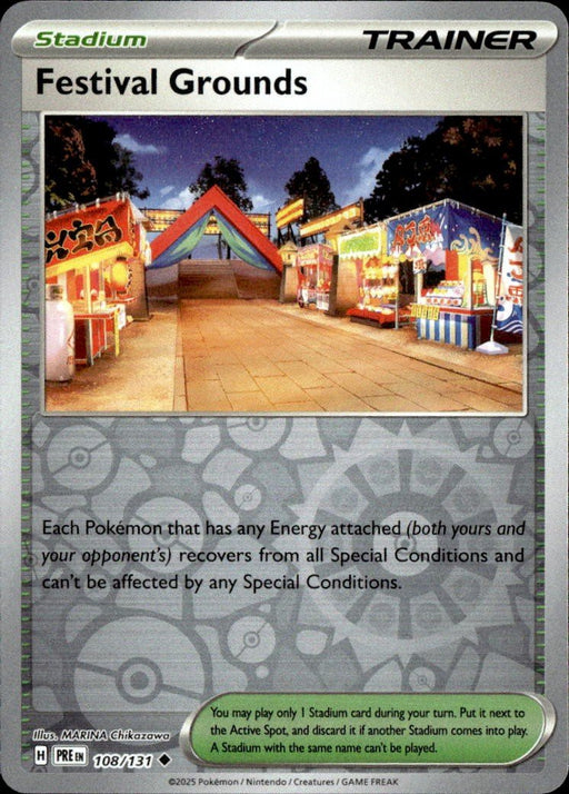 Pokemon Festival Grounds 108/131 SV: Prismatic Evolutions Reverse Holo - Eterna Cards