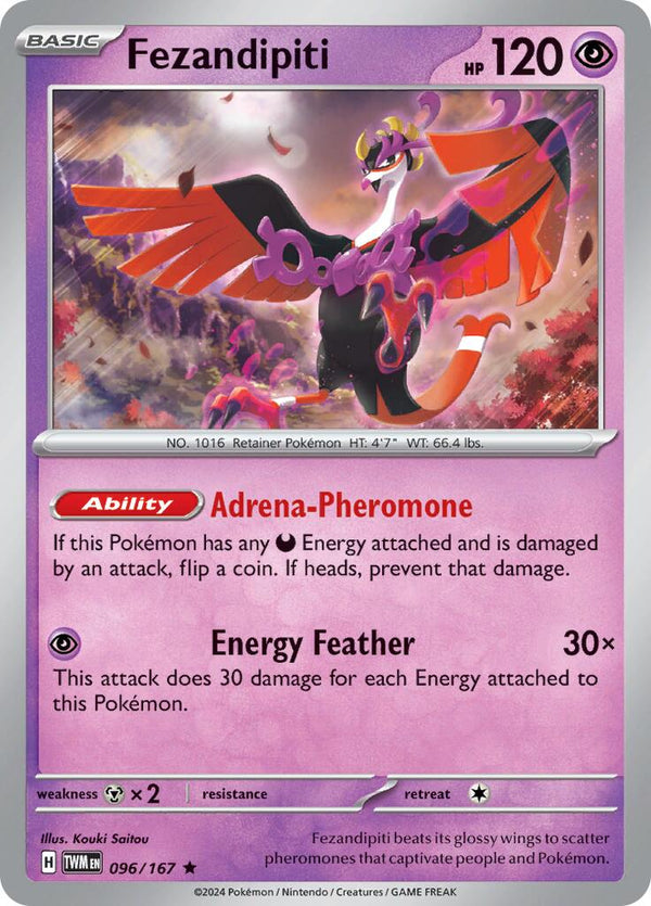 Pokemon Fezandipiti 096/167 SV06: Twilight Masquerade Holo