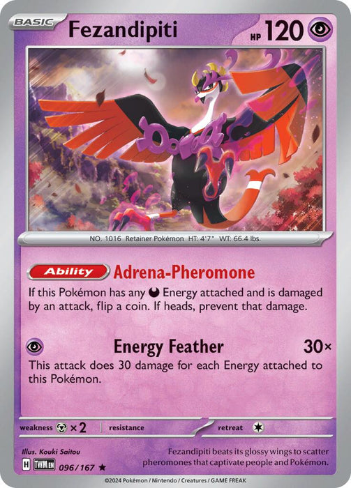 Pokemon Fezandipiti 096/167 SV06: Twilight Masquerade Holo - EternaCards