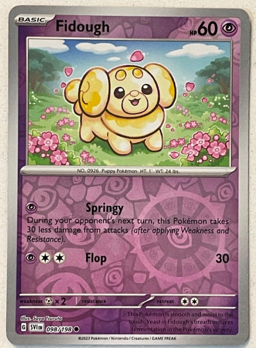 Pokemon Fidough - 098/198 SV01: Scarlet & Violet Base Set Normal - Eterna Cards