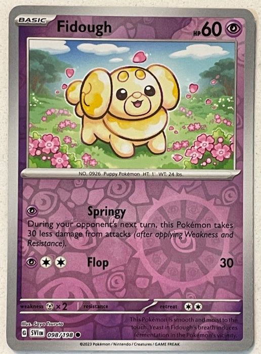 Pokemon Fidough - 098/198 SV01: Scarlet & Violet Base Set Normal - Eterna Cards