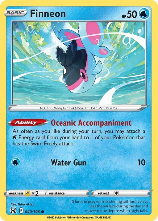 Pokemon Finneon 040/196 SWSH11: Lost Origin Reverse Holo - EternaCards