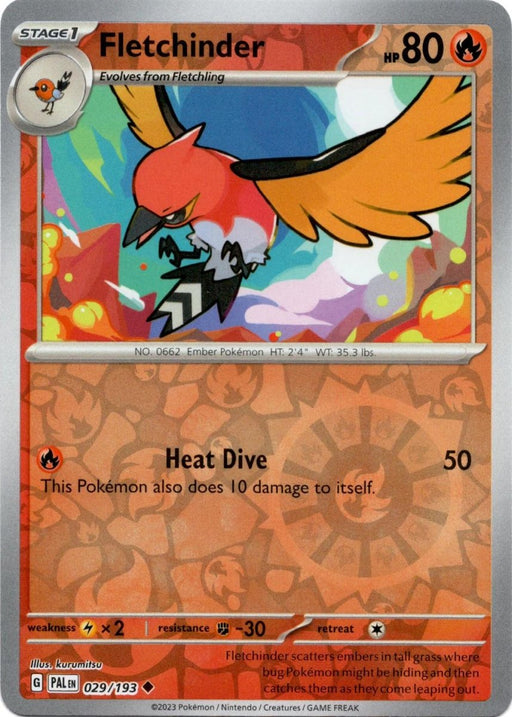 Pokemon Fletchinder - 029/193 SV02: Paldea Evolved Normal - Eterna Cards