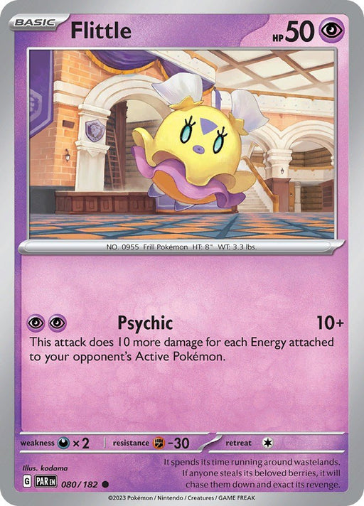 Pokemon Flittle - 080/182 080/182 SV04: Paradox Rift Reverse Holofoil - EternaCards