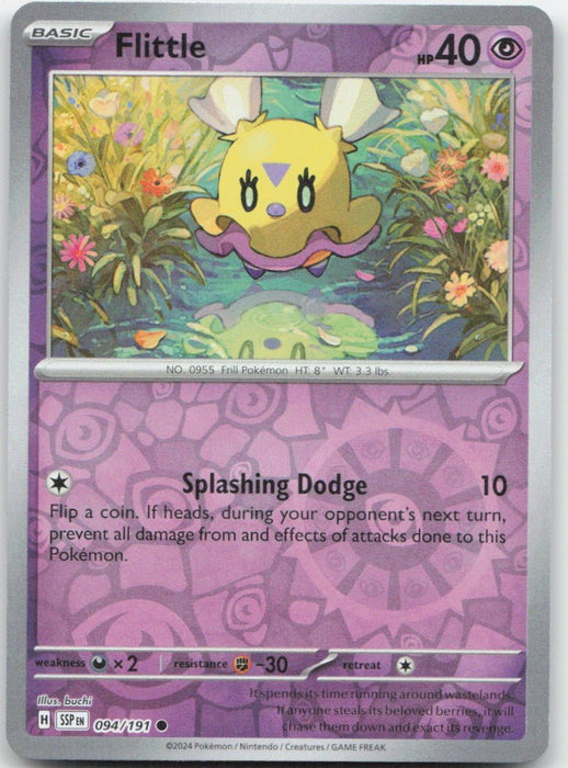 Pokemon Flittle 094/191 SV08: Surging Sparks Normal - Eterna Cards
