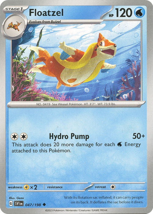 Pokemon Floatzel 047/198 SV01: Scarlet & Violet Base Set Normal - EternaCards