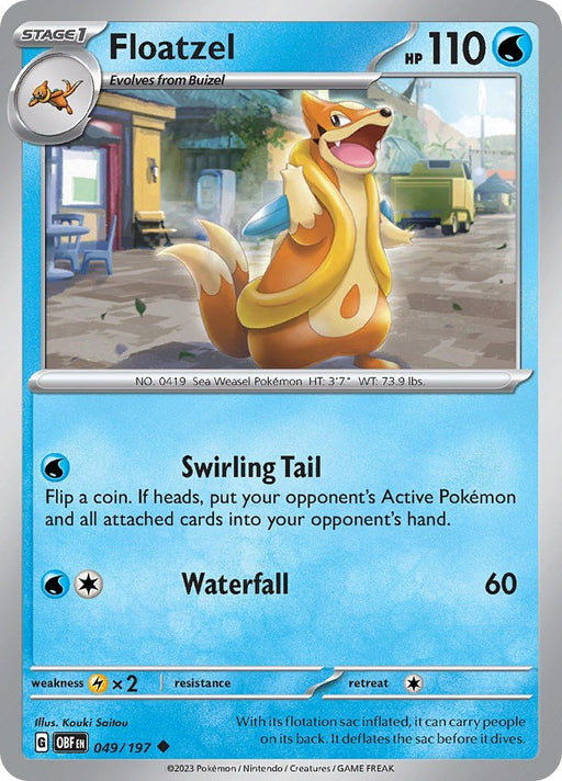 Pokemon Floatzel 049/197 SV03: Obsidian Flames Normal - EternaCards