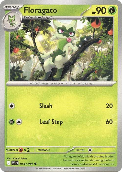 Pokemon Floragato 014/198 SV01: Scarlet & Violet Base Set Normal - EternaCards