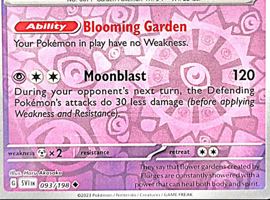 Pokemon Florges 093/198 SV01: Scarlet & Violet Base Set Normal - Eterna Cards