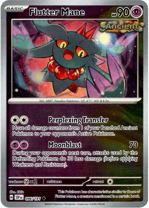 Pokemon Flutter Mane 096/191 SV08: Surging Sparks Normal - Eterna Cards