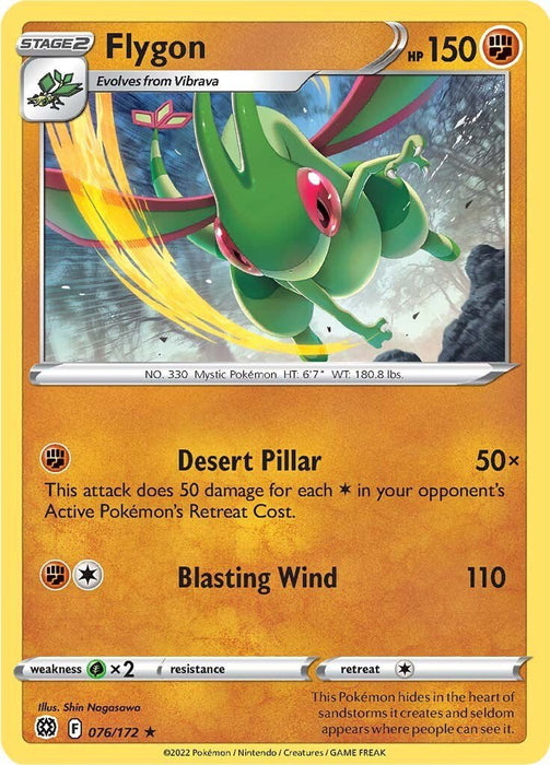 Pokemon Flygon 076/172 SWSH09: Brilliant Stars Normal - Eterna Cards