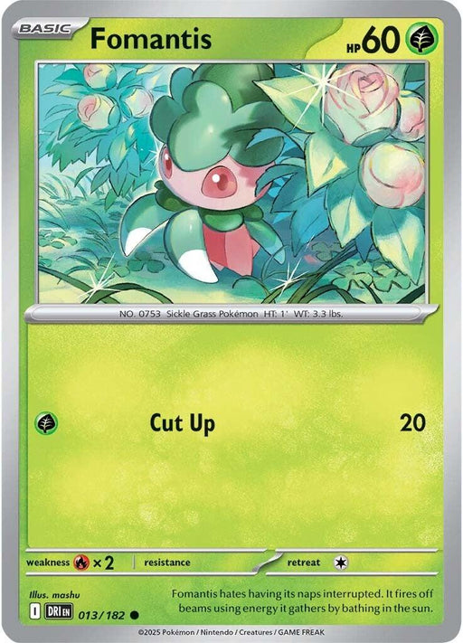 Pokemon Fomantis 013/182 SV10: Destined Rivals Reverse Holo - EternaCards