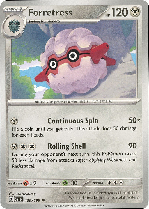 Pokemon Forretress 139/198 SV01: Scarlet & Violet Base Set Normal - EternaCards