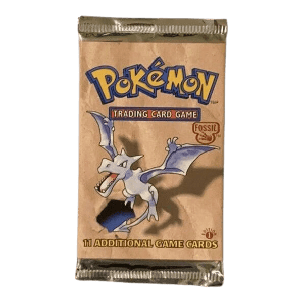 Pokemon Fossil Set 1st Edition Booster Pack (Unweighed) (Aerodactyl Artwork)﹒ - EternaCards