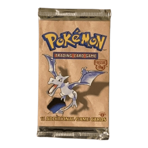 Pokemon Fossil Set 1st Edition Booster Pack (Unweighed) (Aerodactyl Artwork)﹒ - EternaCards