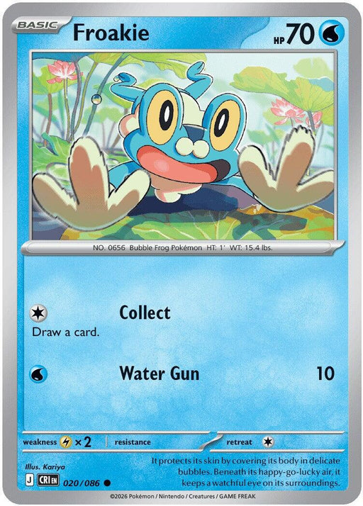 Pokemon Froakie - 020/086 ME04: Chaos Rising Normal - Eterna Cards