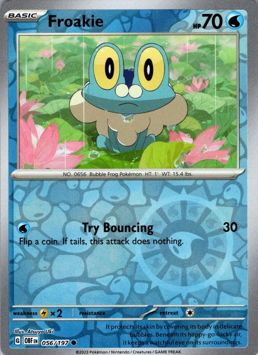 Pokemon Froakie 056/197 SV03: Obsidian Flames Normal - Eterna Cards