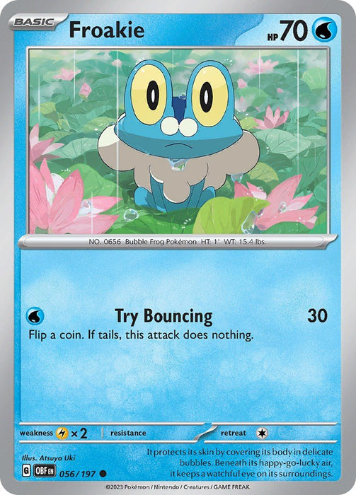 Pokemon Froakie 056/197 SV03: Obsidian Flames Reverse Holo - EternaCards